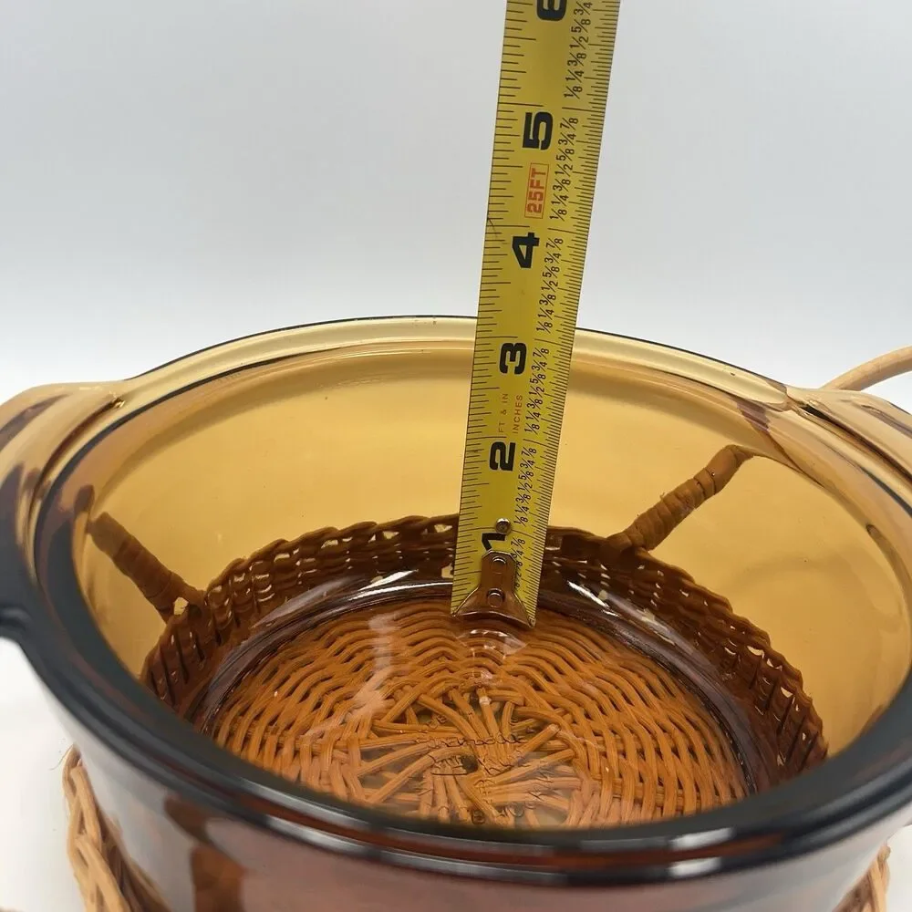 Anchor Hocking Fire King 1436 Brown 1Q Casserole Dish USA With Lid Ribbed VTG